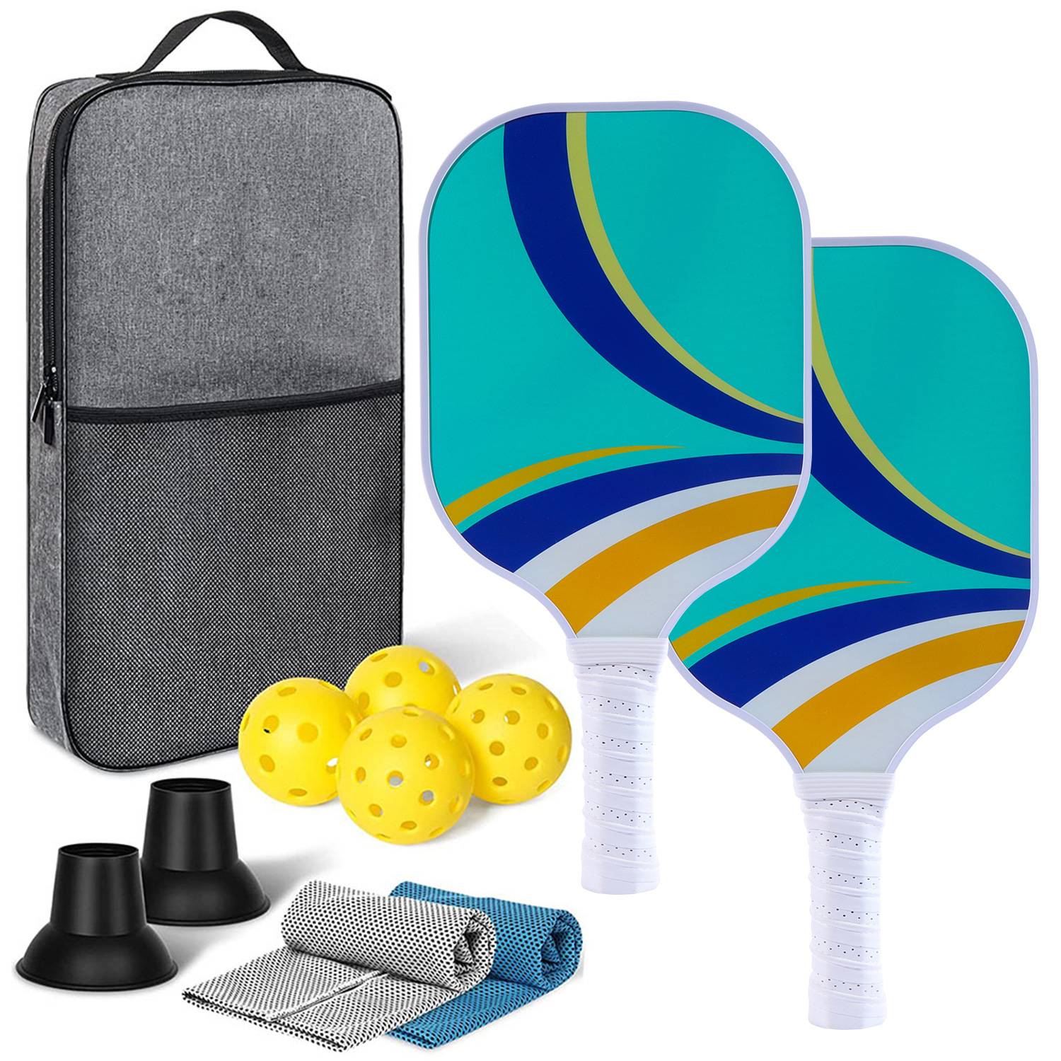 [Ultra-Light match-level carbon fiber-16] Double shot+4 ball+backpack+two sweat towels+two pickups